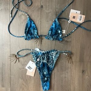 Tiger Mist Ciana Bikini Top and Bottom. NWT. As seen on Kendall Jenner.